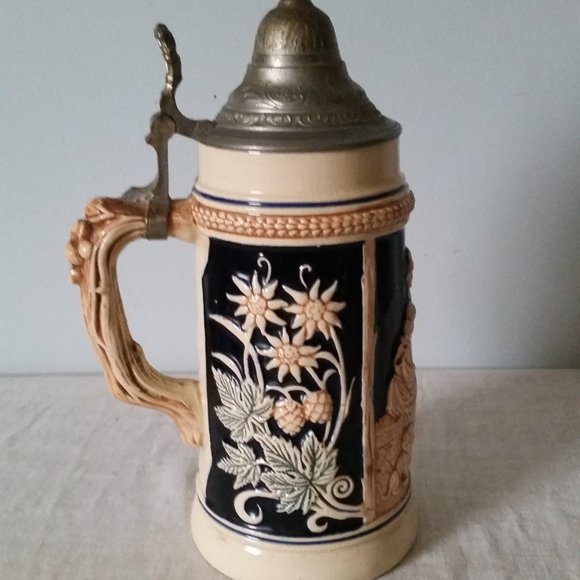 Art Vintage Lidded German Beer Stein West Germany Poshmark